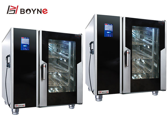 6 Trays Commercial Convection Steam Oven Tough Screen Combi Oven