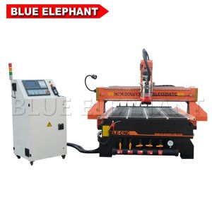 Rigid Vacuum Table Automatic ATC CNC Router With 8 Tools Steel Tube Frame