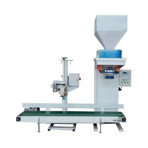 China Open Port Bag Wood Pellets Rice Granule Weighing Packing Machine for 5kg 10kg 15kg 25kg Grain Nut Food Maize Corn Feed Filling on sale