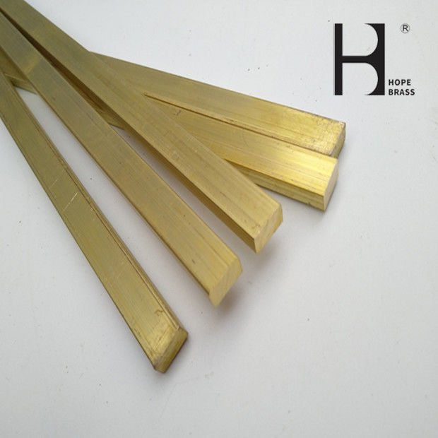 6000mm Length CuZn39Pb3 Brass Flat Bars For Home Derocation