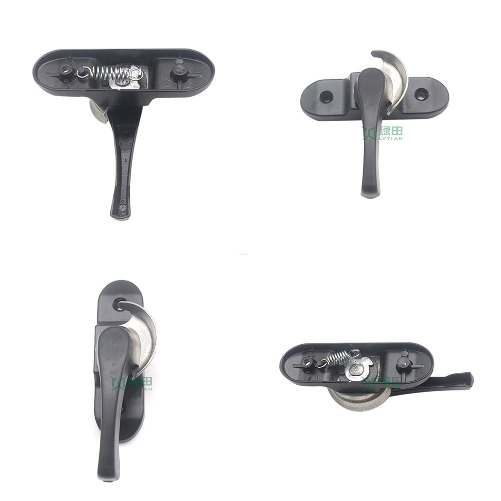 Small Push Pull Black Crescent Lock Aluminum Material Moon Lock Window Hardware