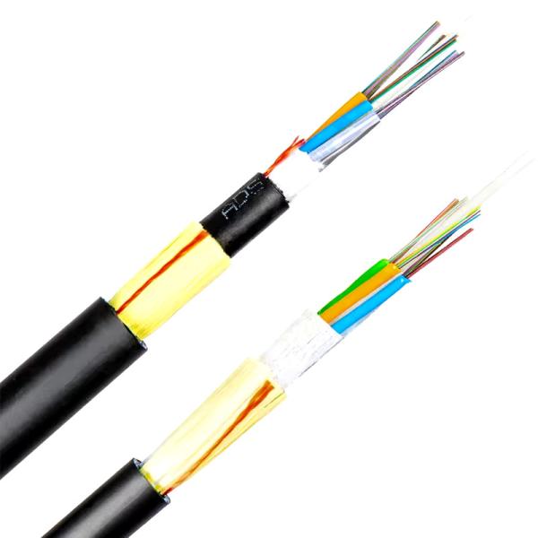 Excellent Tensile ADSS Fiber Optic Cable 12-144 Core Single Double Jacket for
