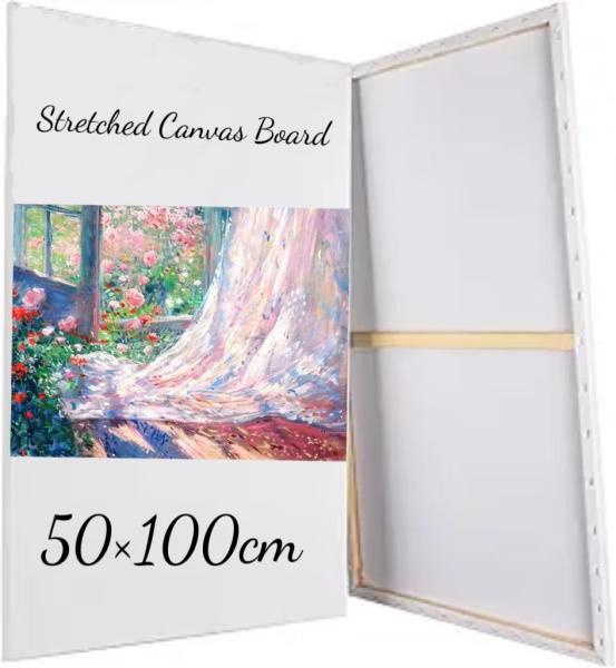 Quality 50x100cm Large Canvas Boards For Acrylic Pouring Oil Painting Dry & Wet Art Media for sale