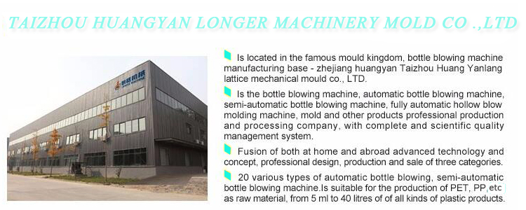500ML Small Plastic Bottle Making Machine with 4 Cavity and Semi Automatic Operation