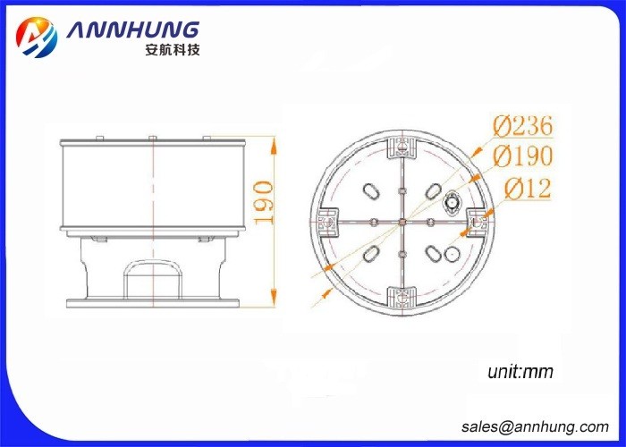 Double LED Aviation Obstruction Light Saving Power Consumption And Maintenance