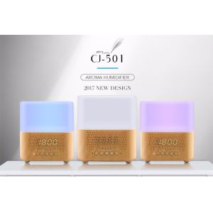 Quiet Bluetooth 300ML Smart Aroma Diffuser Alarm Clock