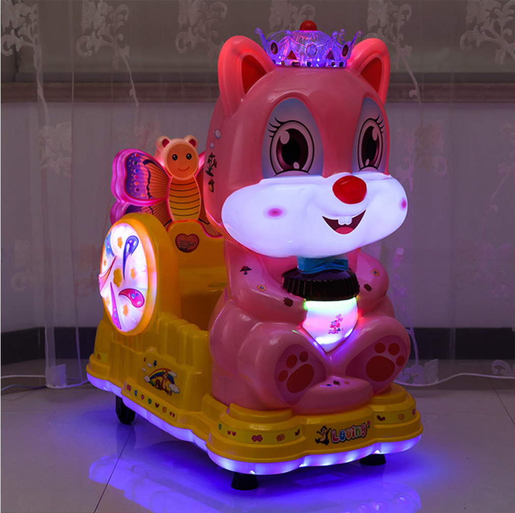 Indoor amusement park children token swing game machine baby cute squirrel kiddie rides for sale