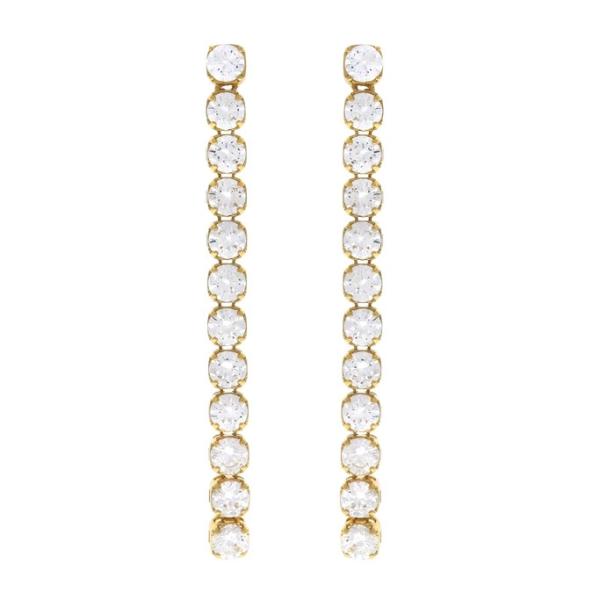 Engagement Occasion Rhodium Plated 925 Sterling Silver Glittery Tennis Chain