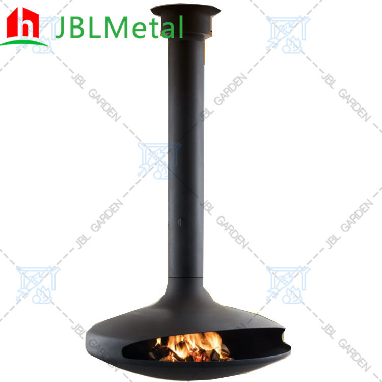 Customizable Ceiling Hanging Log Burners 600mm Suspended Wood Burning Stove