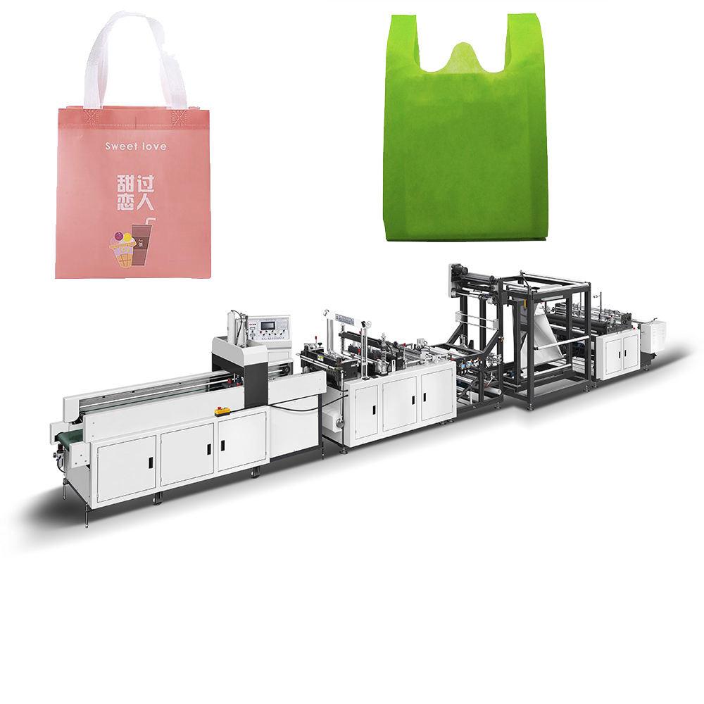 Automatic Polypropylene T-shirt Bag Cut Nonwoven Vest Bag Making Machine
