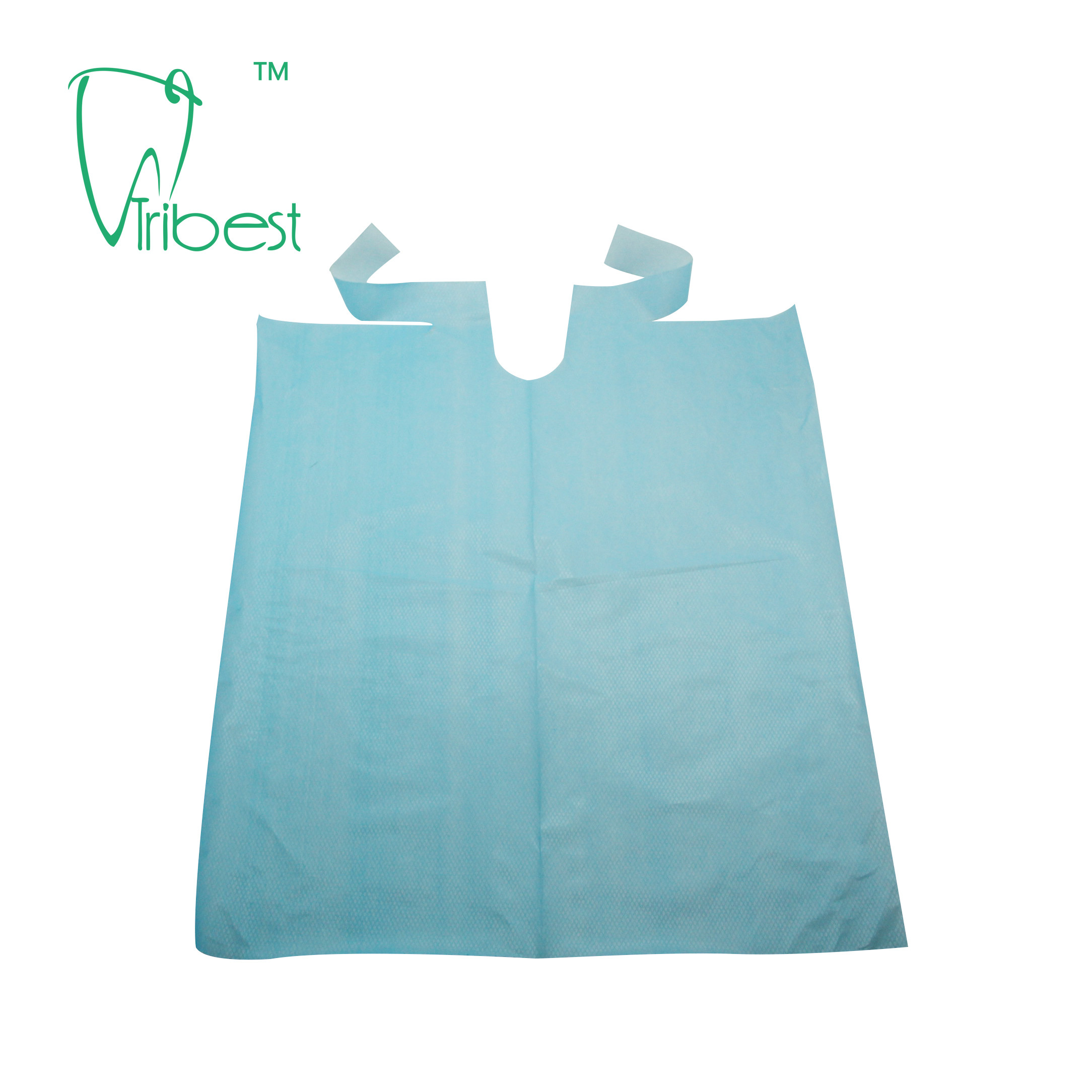 Waterproof Blue Disposable Dental Bibs In Rolling Type