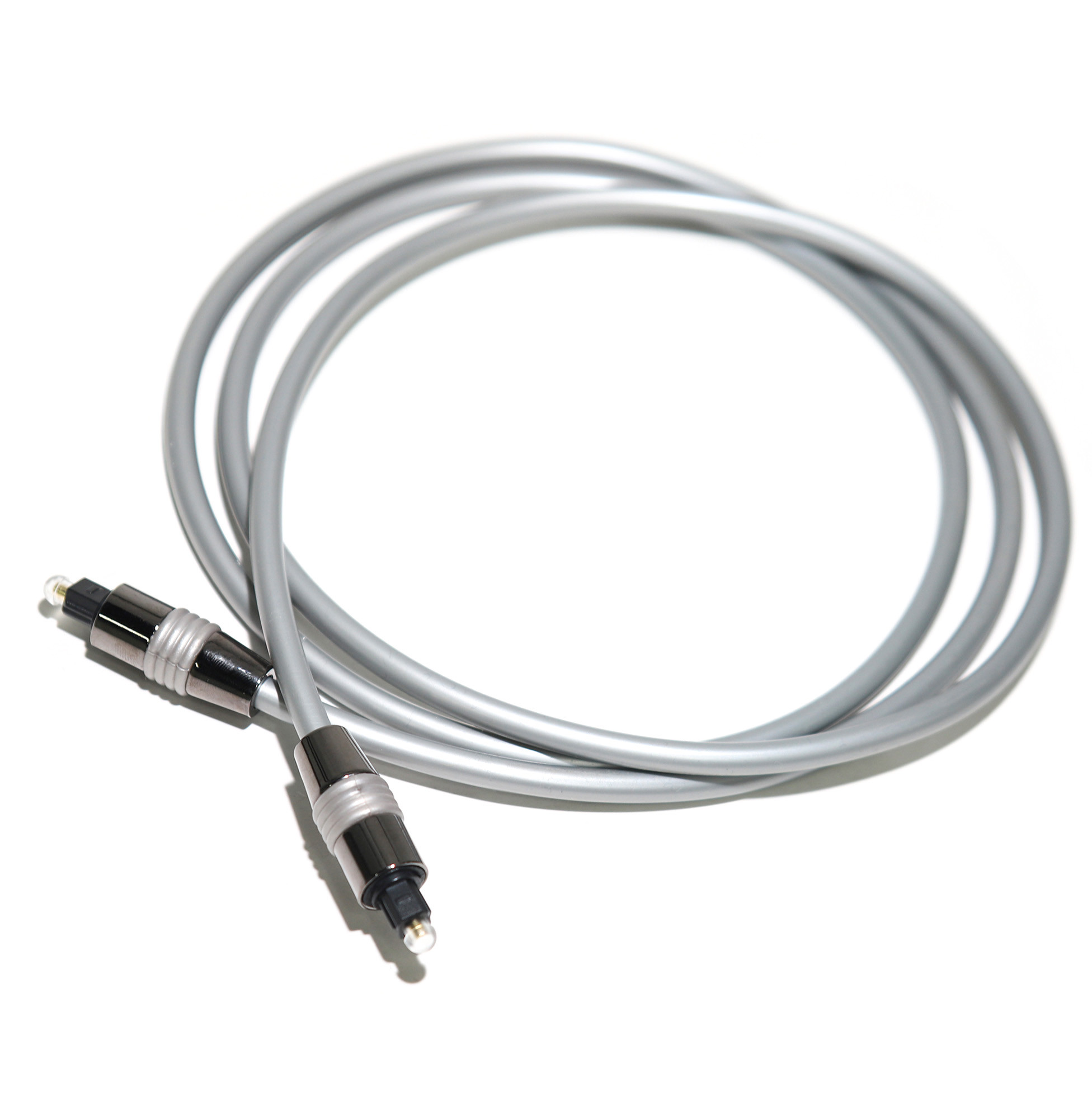 Toslink Cable Optical Fiber OD5.0 Silver Rope Plated Aluminum Ink Black Shell For Amplifier Soundbar 1.5M 3M 5M