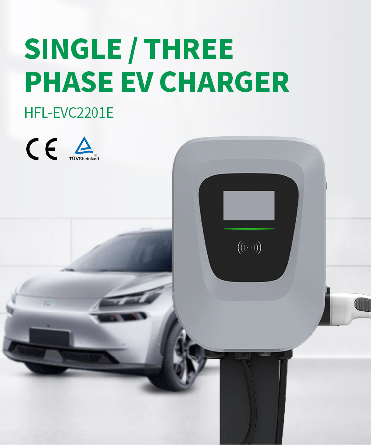High Efficiency Fast Electric Car AC Charging Station With 4.3 Inch LCD Display Mode