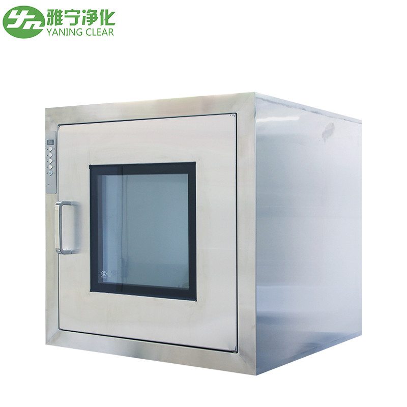 YANING ISO Cleanroom Pass Box Stainless Steel Static Pass Box With Embedded Door