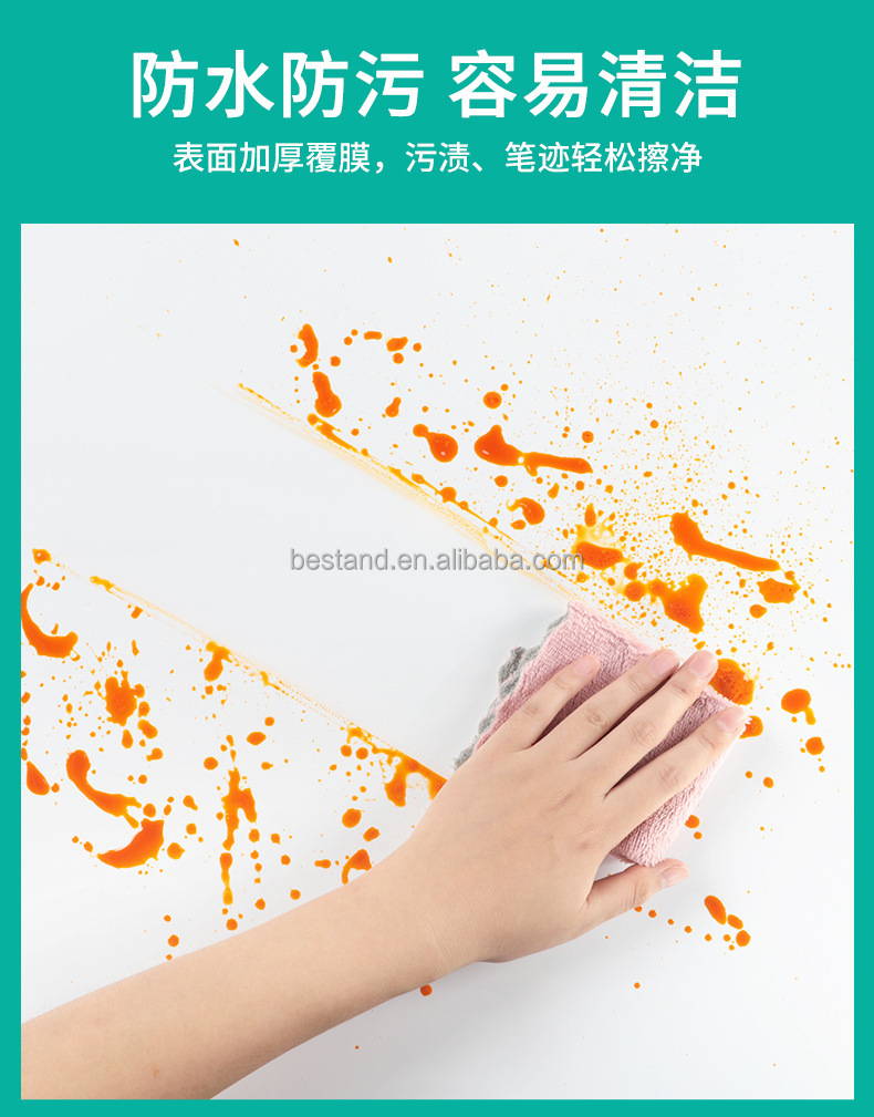 Static Kitchen Sticker No Glue Removable Geometric Backsplash Wallpaper for Household