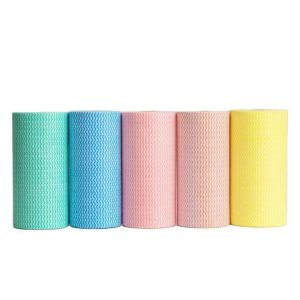 China Perforated Non Woven Cloths Roll Cleaning Wipes Resuable Multipurpose on sale