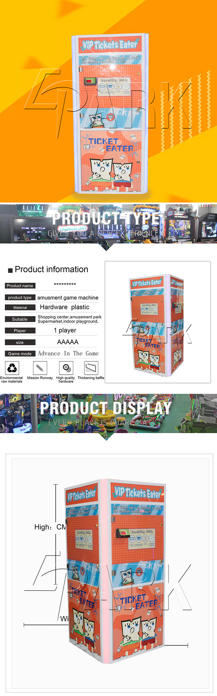 Self Service Amusement Game Machines Game Lottery Redemption Machine