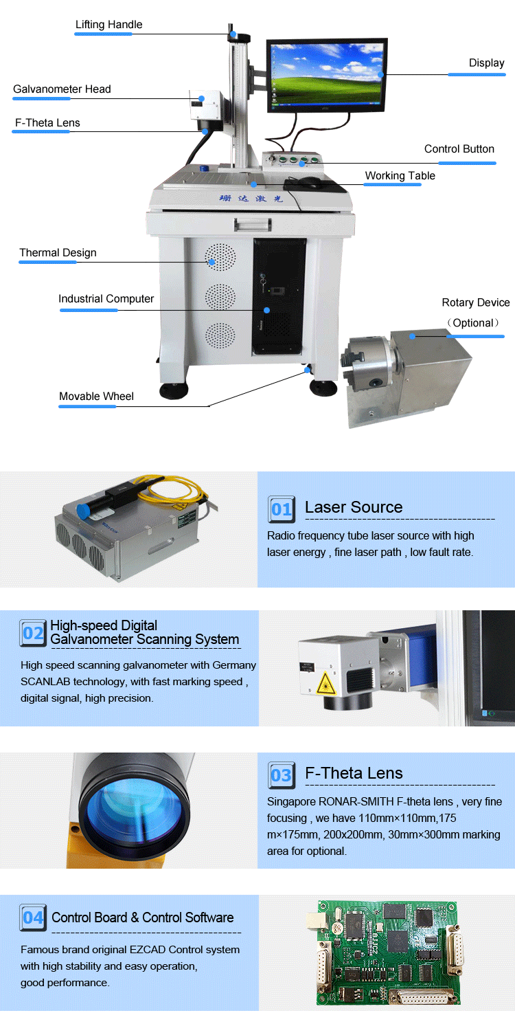 20w 30w 50w Fiber Laser Marker/ Engraver/ Laser Marking/engraving Machine For Metal/watches/stainless Steel