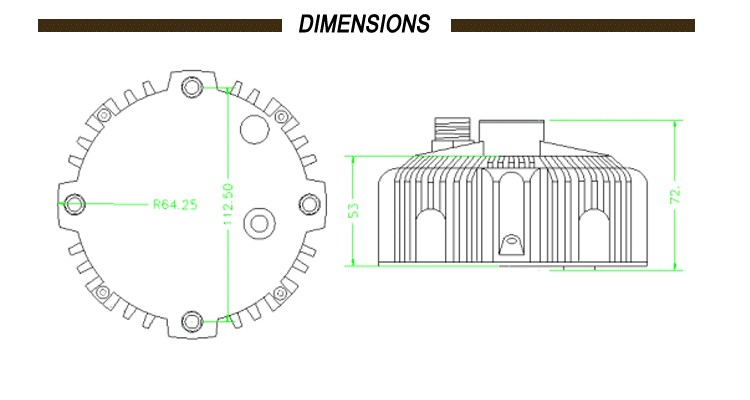 UFO Round LED Driver , Ip67 Constant Current Led Driver 130 * 68 Mm