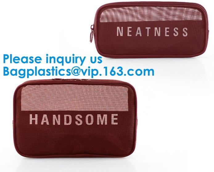 Women Mesh Bag Travel Cosmetic Bag Makeup Case Pouch,Organizer Purse Necessary Mesh Cosmetic Bag Women Make Up Bag Makeu