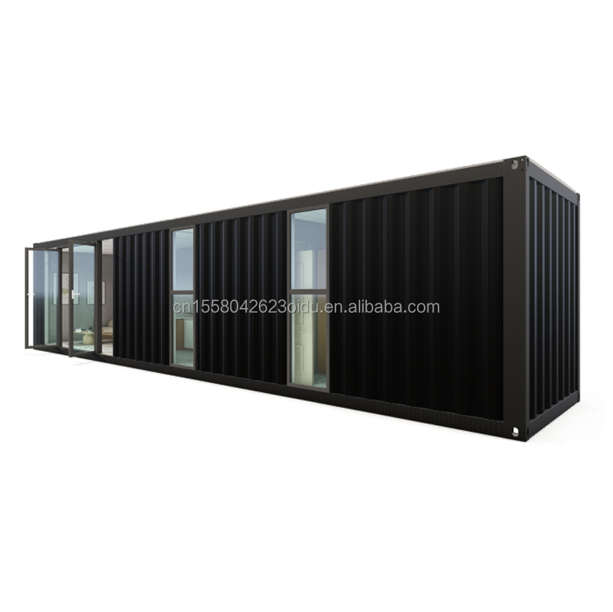 Hotel 40ft Prefab Modular Folding Container Fast Build Tiny House with Galvanized Steel Square Tubes Main Structure