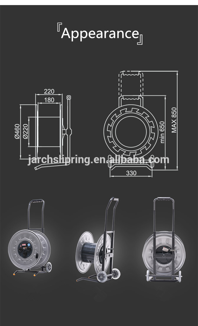 Multifunctional Dustproof  sockets rubber Cable Reel, extension cord reel drum cable tray 80m,100m