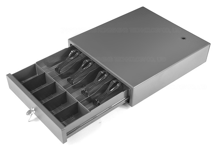Custom Ivory / Black Metal POS Cash Drawer CE / ROHS / ISO Standard
