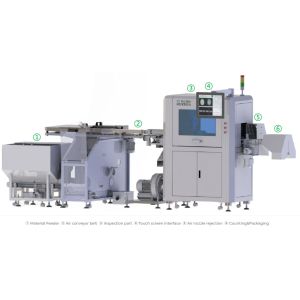 Automatic 7 Cameras Visual CCD Inspection System Flip Cap Quality Machine For