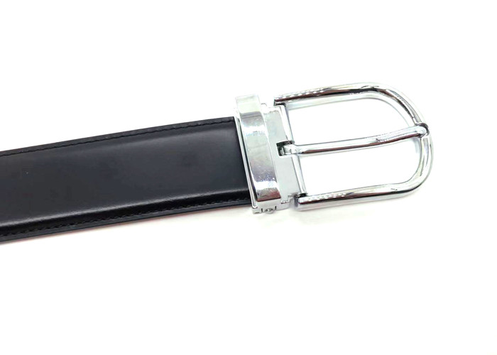 Fashionable Mens Leather Dress Belt With Nickel Free Single Prong Buckle
