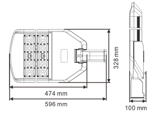 High Lumen Led Street Light Fixtures 120W 17160Lm Energy Saving Fast Response Speed