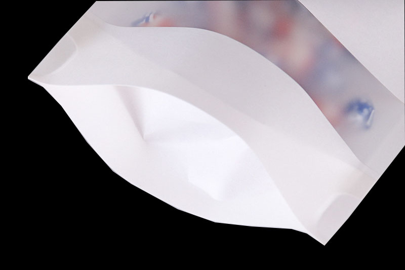 Gravure Printing Kraft Paper Bag With Clear Window Food Grade With Zipper Moisture Proof