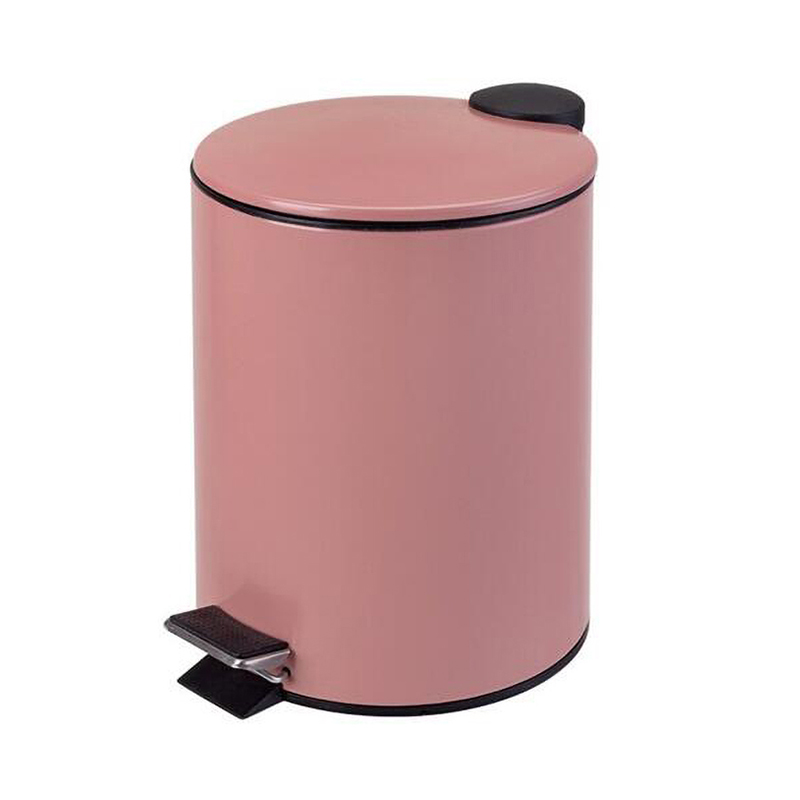 5L/12L/20L/30L BSCI certification thin lid Pedal Bin Round powder coating trash can durable trash bin for home and office