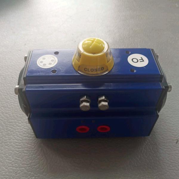 Pneumatic rotary pneumatic valve actuator expoxy coating body black endcaps