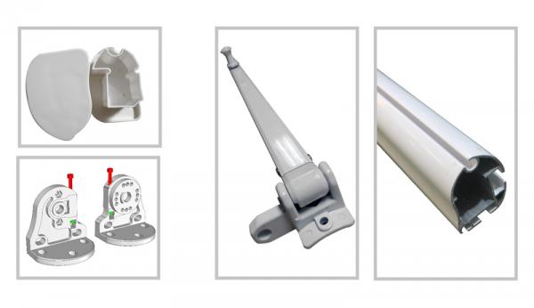 Vertical Universal Retractable Window Awnings Remote Control