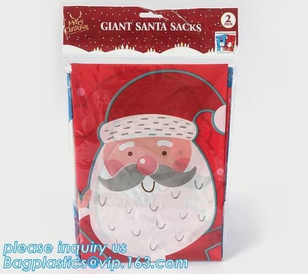 Giant Christmas Gift Treat Sacks Jumbo Plastic Toys Bags,Sacks Jumbo Plastic