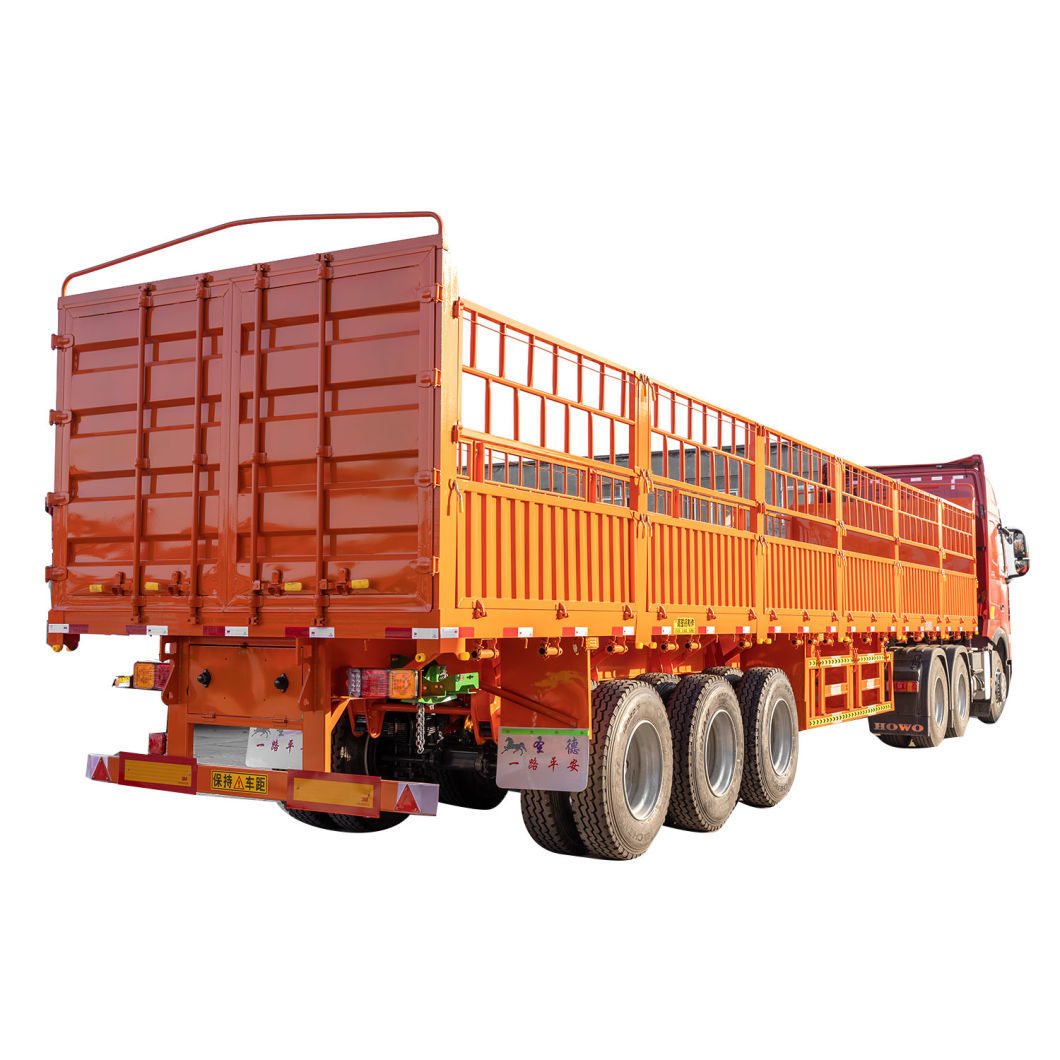 High Side Wall Stake Style Animal Transport Fence Cargo Semi Trailer With Air Suspension