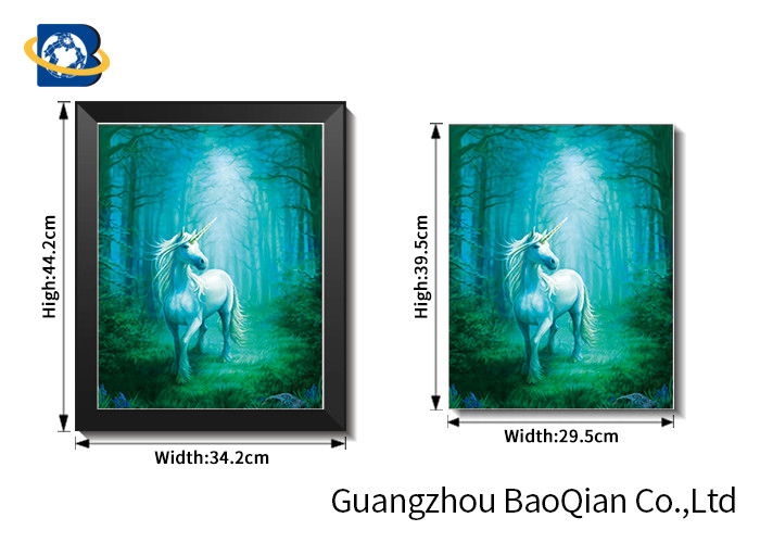 Pet / PP 3d Horse Picture With Frames , Flipped Decorative Wall Art
