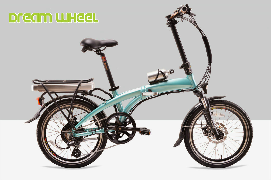 32km/h Electric Folding Bike , Electric Folding Bicycle With Pedal Assist System