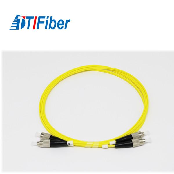 Single Mode Duplex ST / ST 2.0mm Fiber Optic Network Cable Jumper Low Insertion