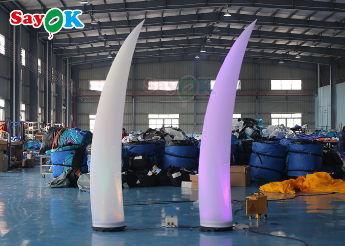 Unique Ivory LED Lighting Inflatable Pillar Lamp Wedding Decorative Lighting Tube