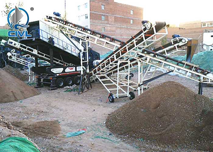 3 Screen Layers Mobile Crushing Plant Crawler Vibrating Screen Mobile Crushing Station