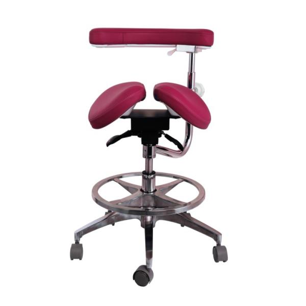 Luxury Design Dental Ajustable Assistant Chairs Micro Fiber Leather Dentist