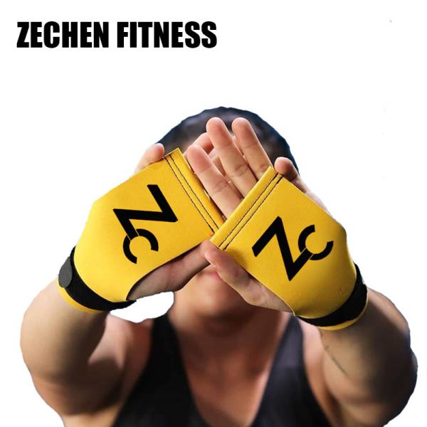 Suede Microfiber Fingerless Crossfit Grips Barehand Lifting Gloves Gym