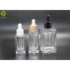 Buy cheap Luxury Cosmetic Essential Oil Bottles 30ml 50ml 120ml Flat Shoulder Square Glass from wholesalers