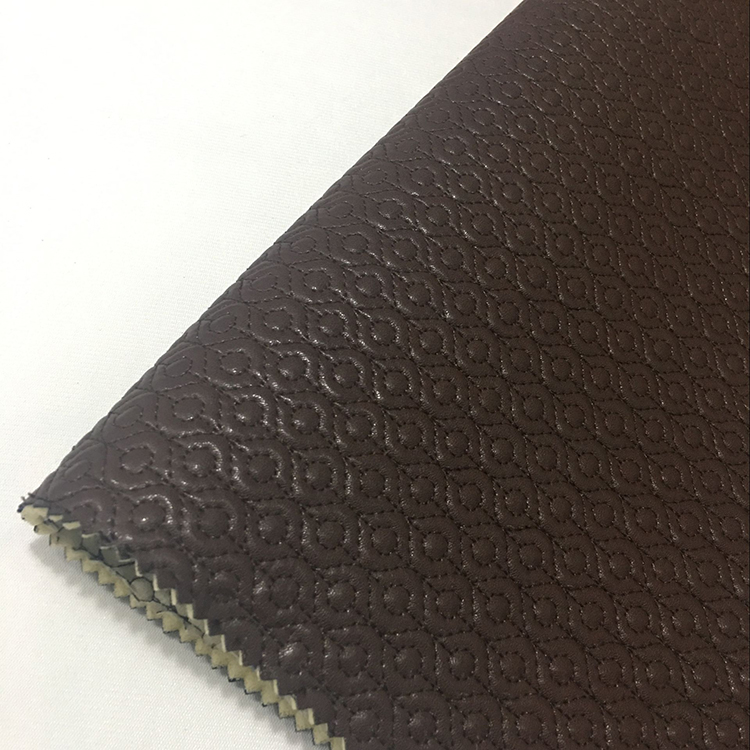 Artificial Black Leather Fabric , Recycled Leather Fabric Vinyl Secondary Fabric