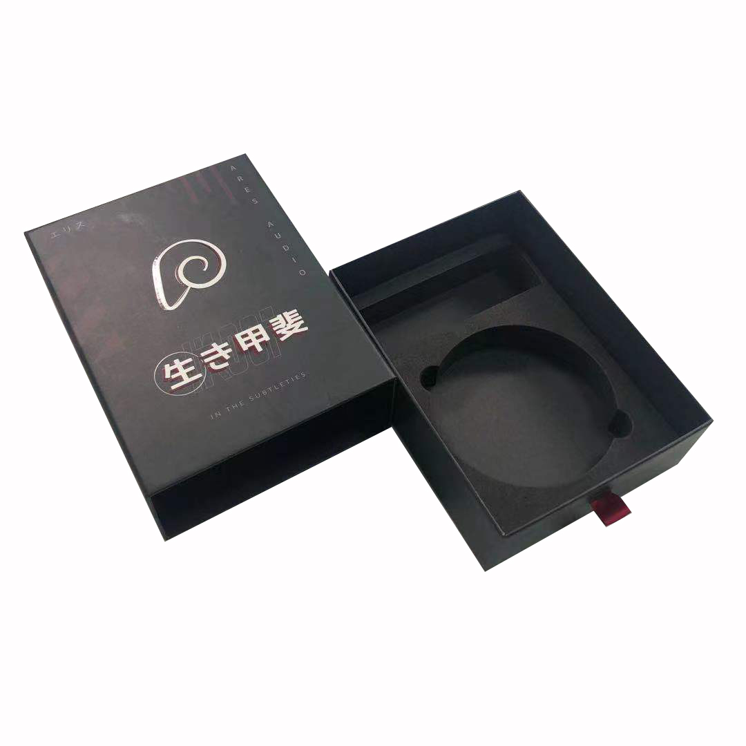 Matte Black Paper Gift Package Box Custom For Jewelry Watch Eyewear
