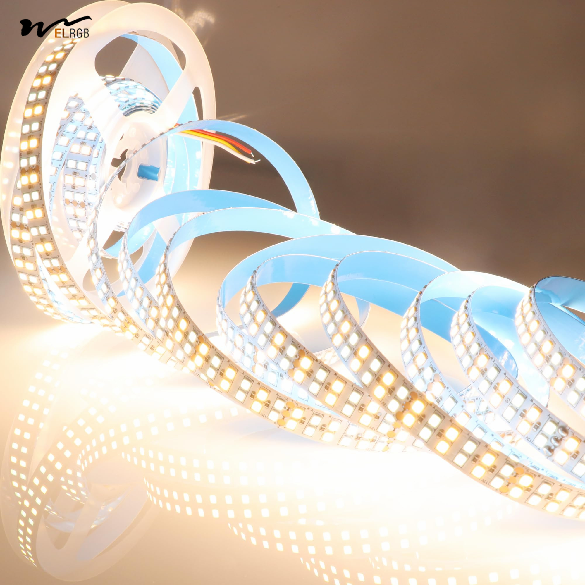 LED Tape Lights BRGB Warm White 4 Colors in 1 5m 16.4ft 60LEDs/m IP65 Waterproof