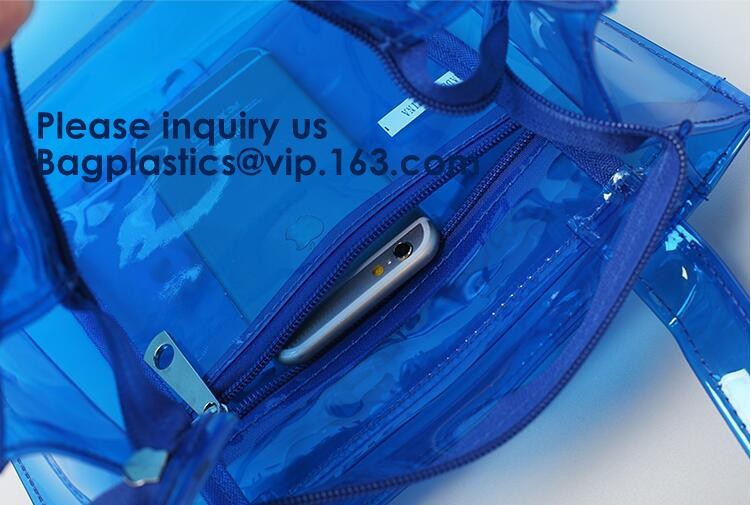 Hologram Tote Bag Laser PVC Shoulder Bag For Women-Lightweight,Laser Summer Beach Handbag