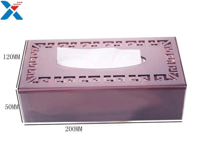 High Hardness Acrylic Packaging Box / Hotel Tissue Box ROHS Certified