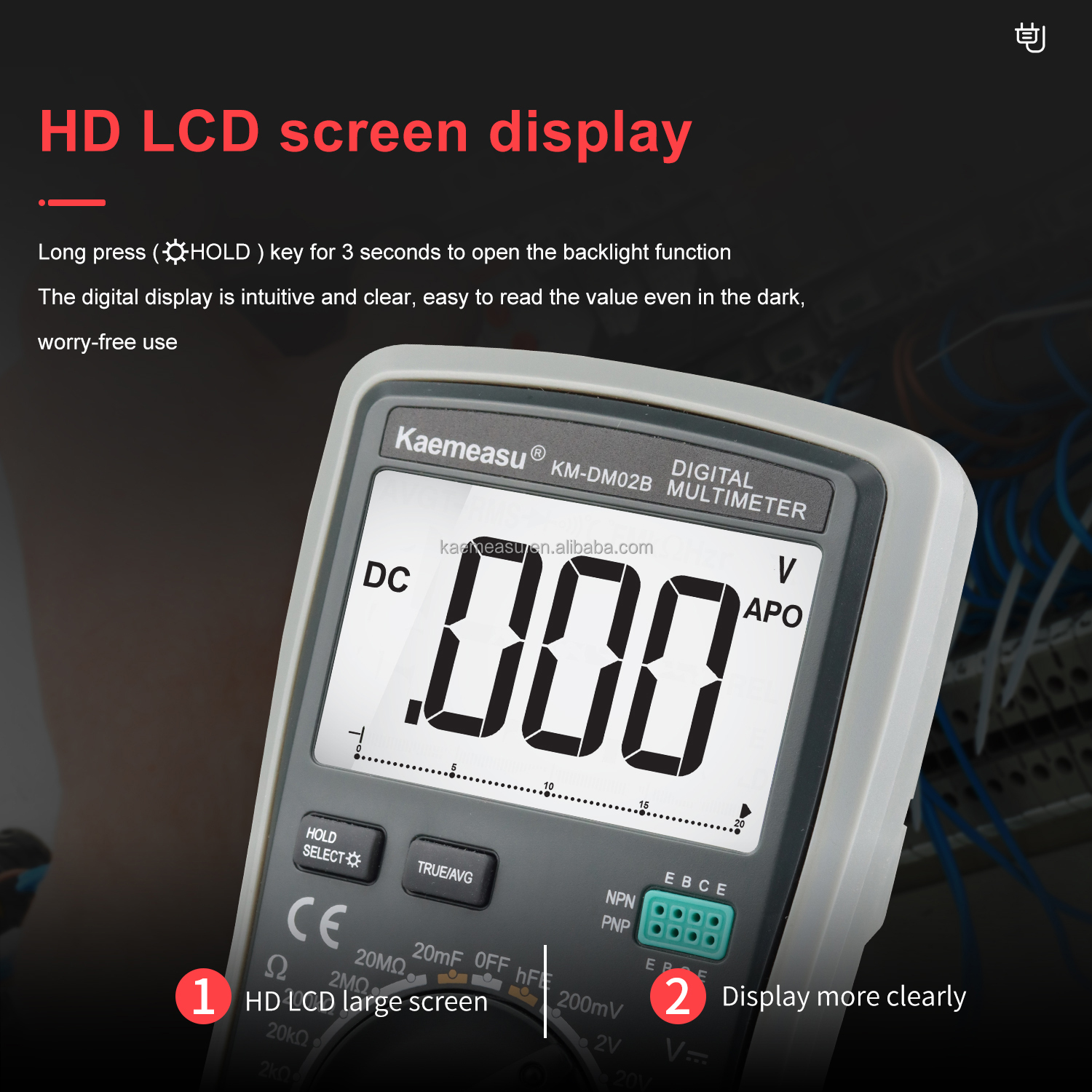 Anti Burn 1000V Testing Equipment Electric Handheld Voltage Current Resistance Tester Digital Multimeters